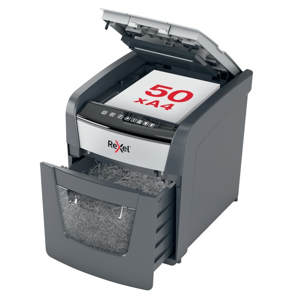 Rexel Optimum AutoFeed+ 50X  konfetti automata iratmegsemmisítő