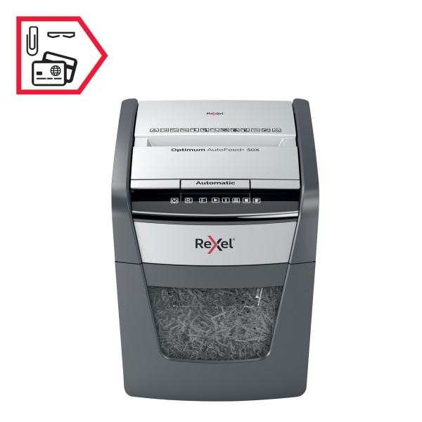 Rexel Optimum AutoFeed+ 50X  konfetti automata iratmegsemmisítő