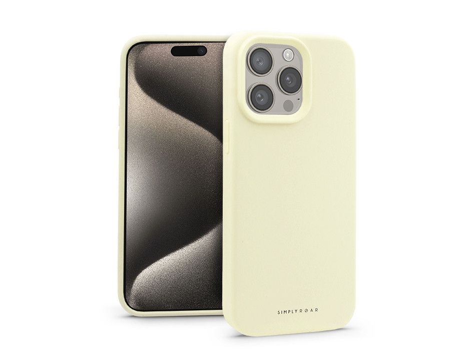 Roar KC0874 Apple iPhone 15 Pro Cloud Skin sárga szilikon hátlap