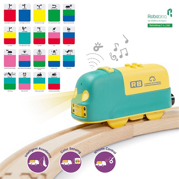 Robobloq Coding Express okosvonat készlet sínpályával