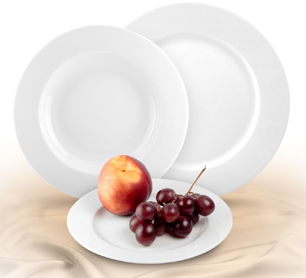 Rotberg Basic fehér 19cm 6db-os porcelán csemegetányér szett