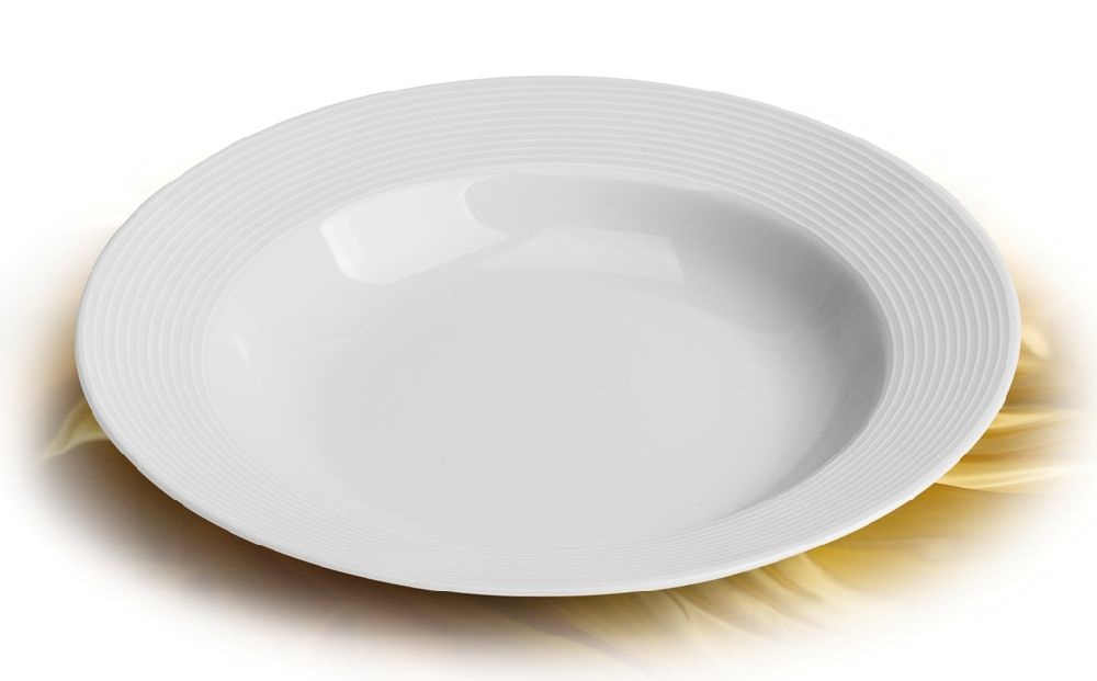 Rotberg Elegante 21cm 6db-os fehér porcelán mélytányér szett