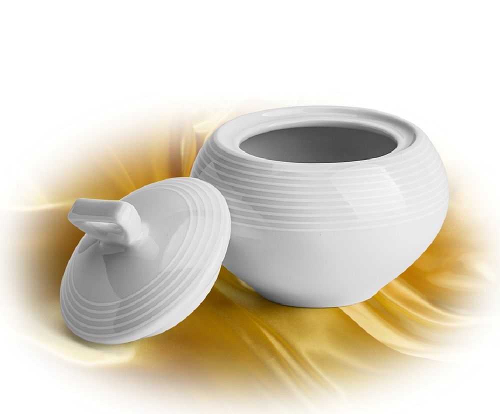 Rotberg Elegante 30cl fehér porcelán cukortartó fedővel