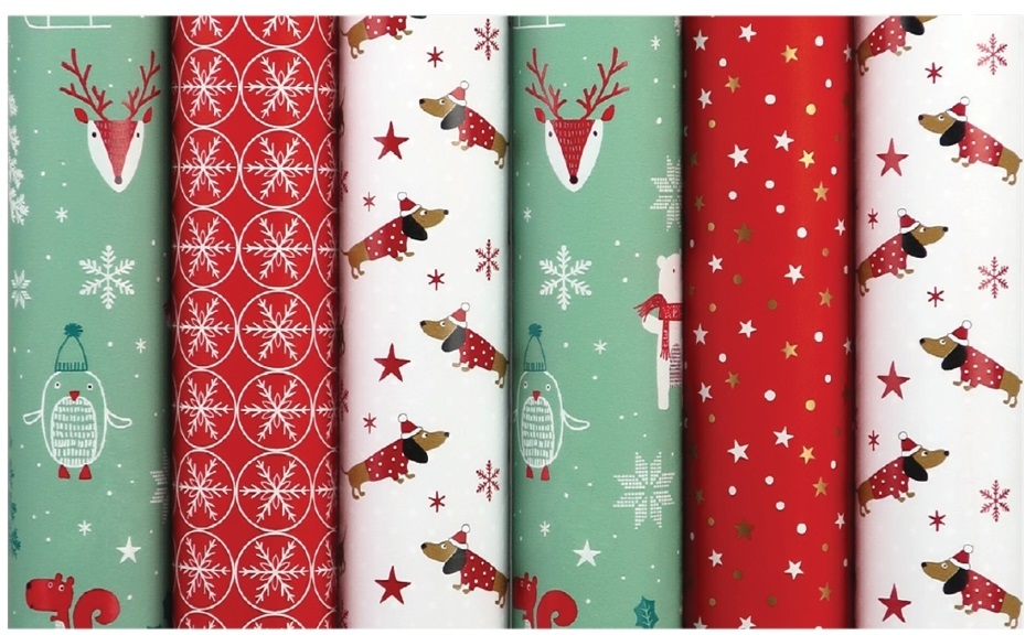 Rotolux SANTAS HELPERS 0,7x2m lakkozott csomagolópapír
