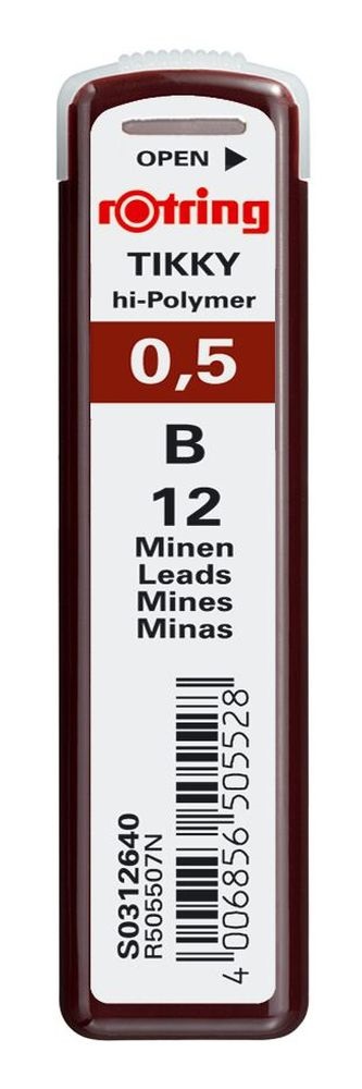 Rotring 0,5mm B 12db-os nyomósirón betét
