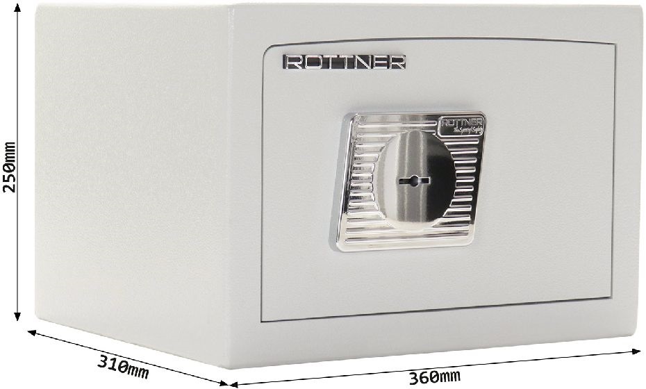 Rottner Fifty világosszürke kulcsos páncélszekrény