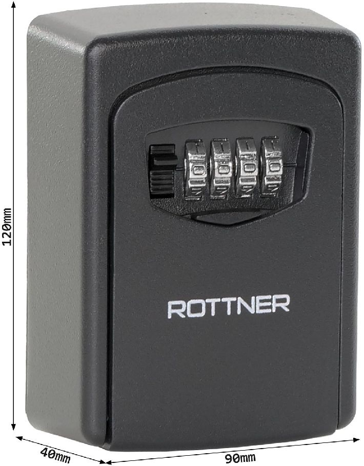 Rottner Key Care mechanikus záras fekete kulcstároló széf