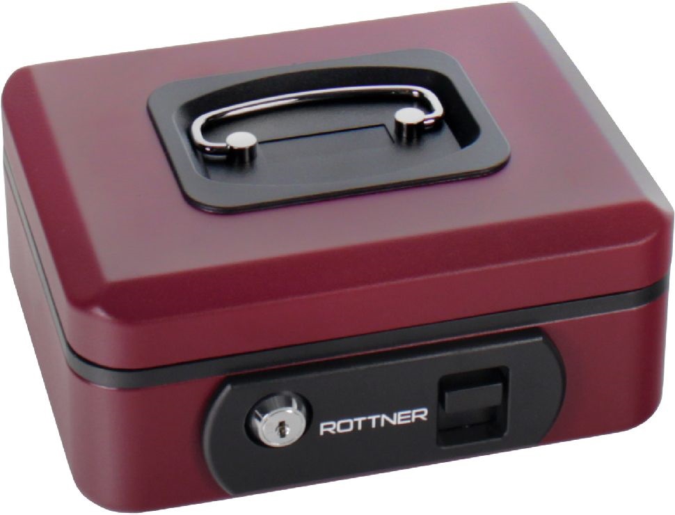 Rottner Pro Box One bordó kulcsos pénztároló kazetta