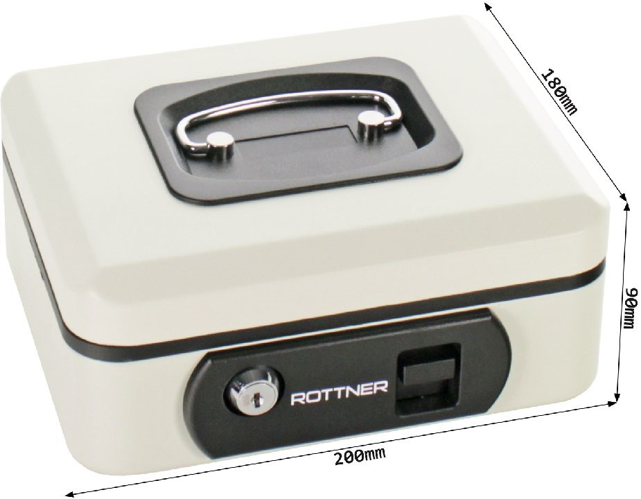 Rottner Pro Box One fehér kulcsos pénztároló kazetta
