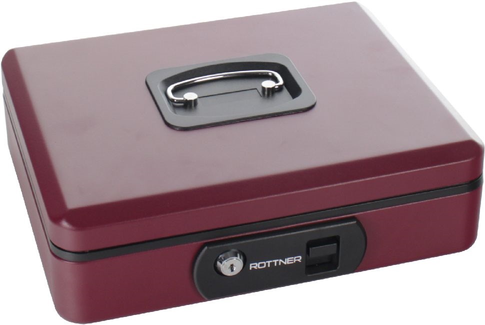 Rottner Pro Box Two bordó kulcsos pénztároló kazetta