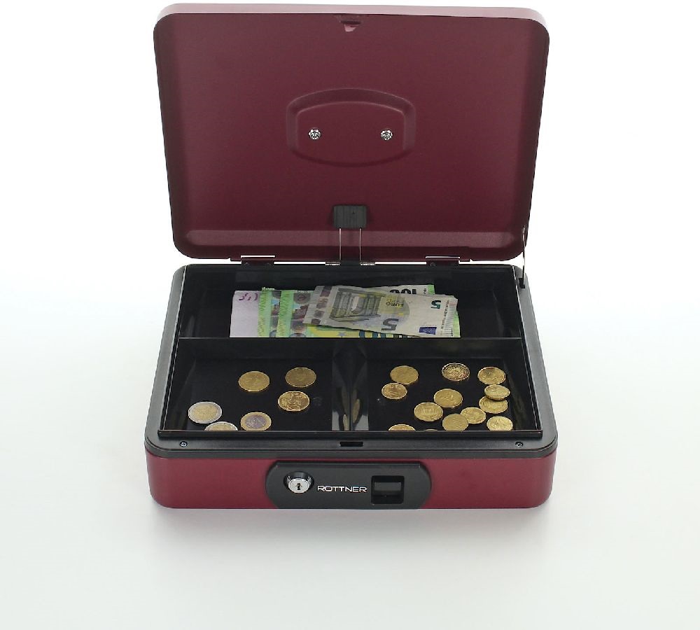 Rottner Pro Box Two bordó kulcsos pénztároló kazetta