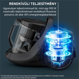 Rowenta RO7C89EA Green Force Cyclonic Effitech+ Total Clean fekete porzsák nélküli porszívó