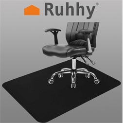 Ruhhy 90x130cm padlóvédő fekete székalátét (Újracsomagolt)