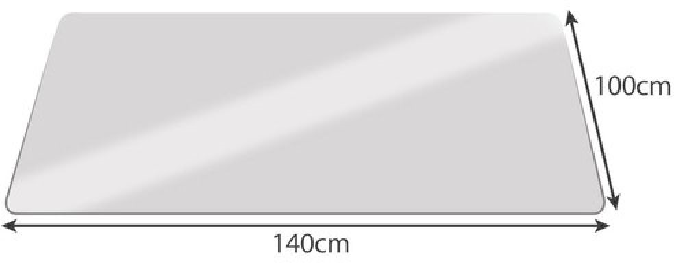 Ruhhy 100x140cm víztiszta padlóvédő székalátét