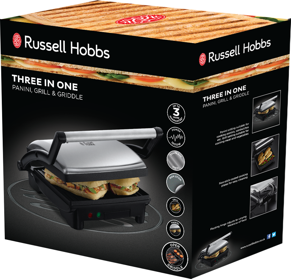 Russell Hobbs 17888-56/RH Cook@Home acél kontaktgrill