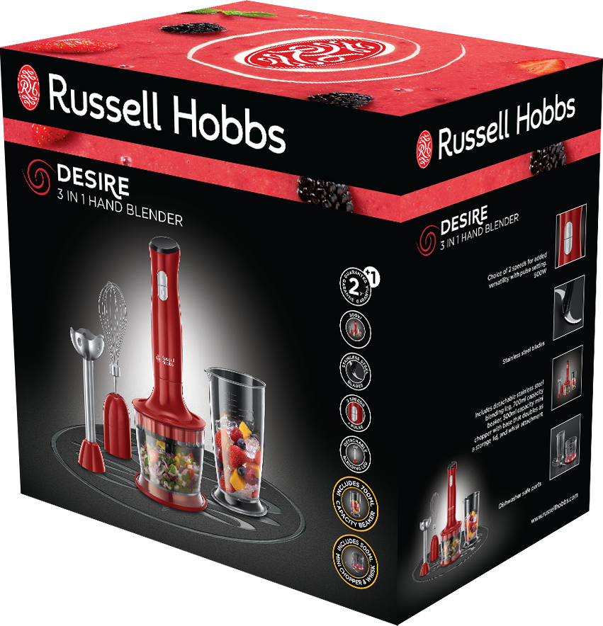 Russell Hobbs 24700-56 Desire 3in1 piros botmixer