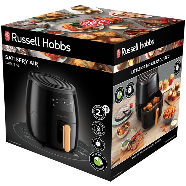 Russell Hobbs 26510-56/RH SatisFry Air fekete 5L forrólevegős sütő (air fryer/airfryer)