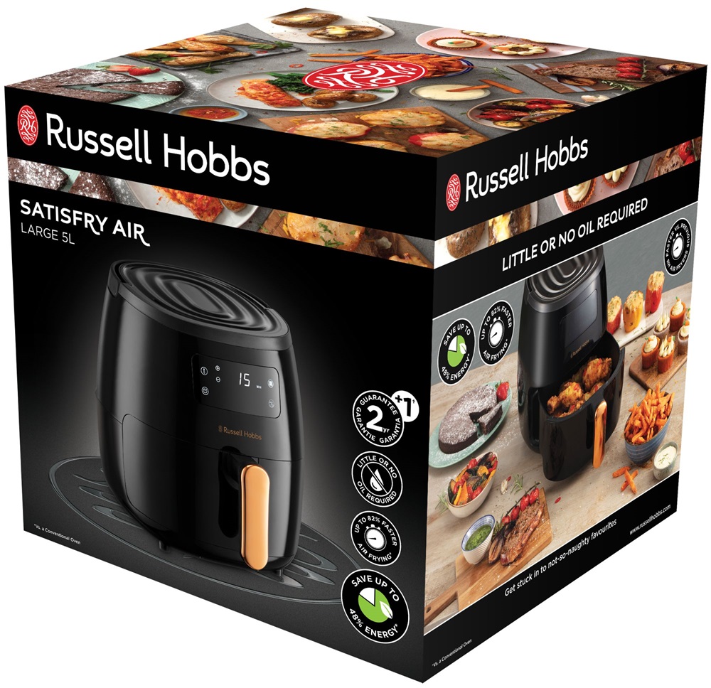 Russell Hobbs 26510-56/RH SatisFry Air fekete 5L forrólevegős sütő (air fryer/airfryer)
