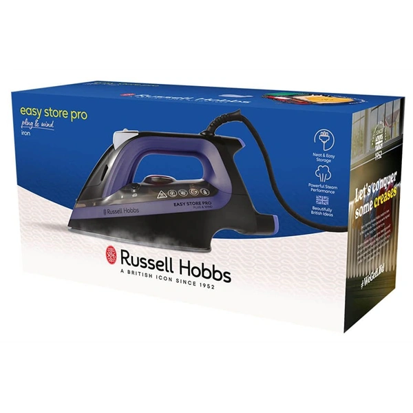 Russell Hobbs 26731-56/RH Easy Store Pro Plug & Wind fekete gőzölős vasaló