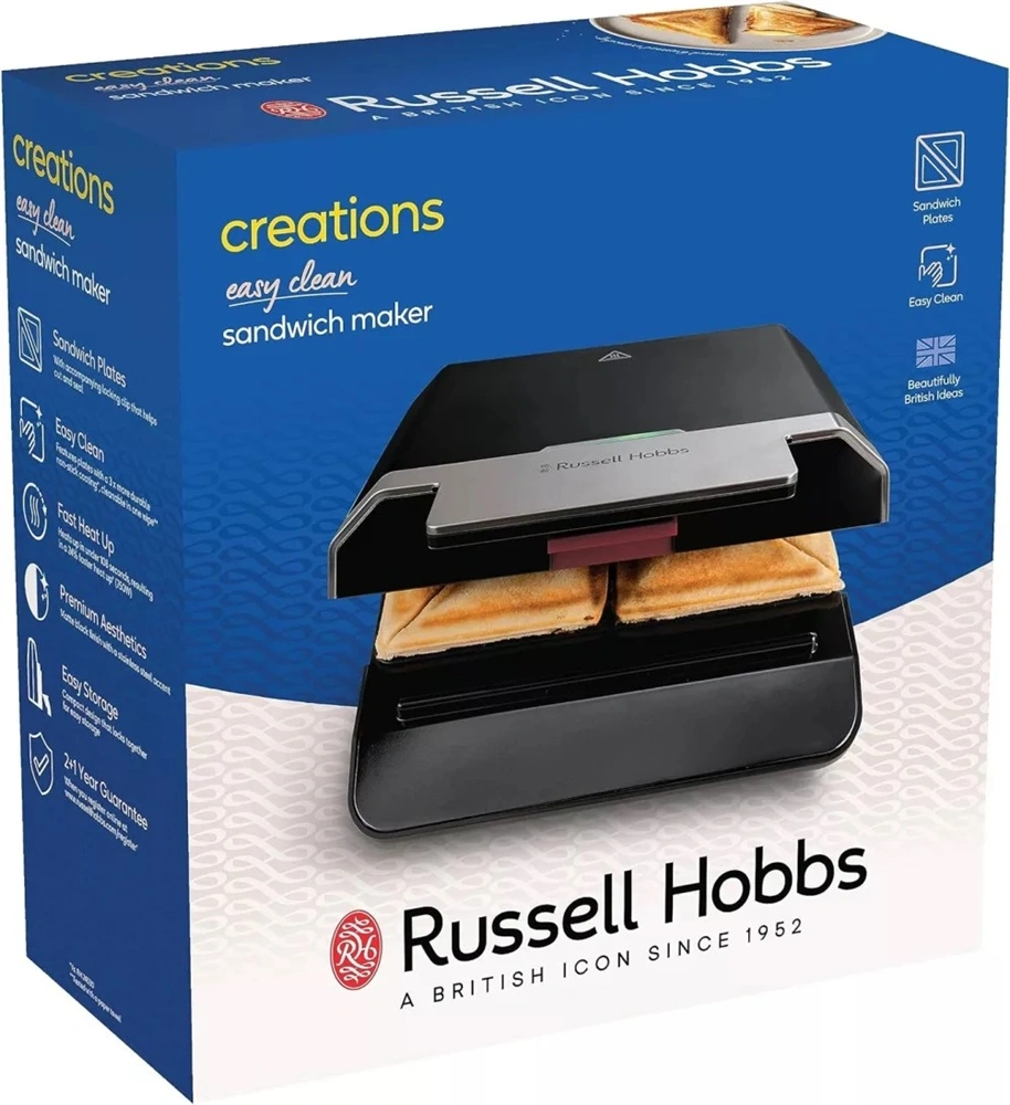 Russell Hobbs 26800-56/RH Creations Easy Clean fekete szendvicssütő