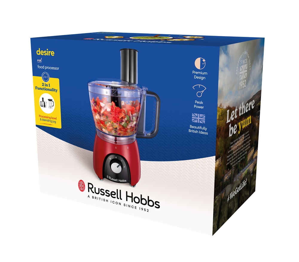 Russell Hobbs 27110-56/RH Desire Red 600W, 2,1L, piros konyhai robotgép