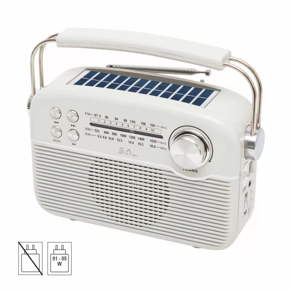 SAL RPR9 BT-FM-AM-SW AC-DC-SOLAR napelemes hibrid rádió