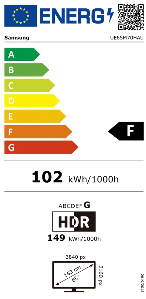 SAMSUNG 65" UE65M70HAUXXH Mini LED 4K UHD Smart TV