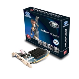 SAPPHIRE HD5450/VGA/DVI-I/HDMI/ AMD 1GB GDDR3 64bit PCIe videokártya