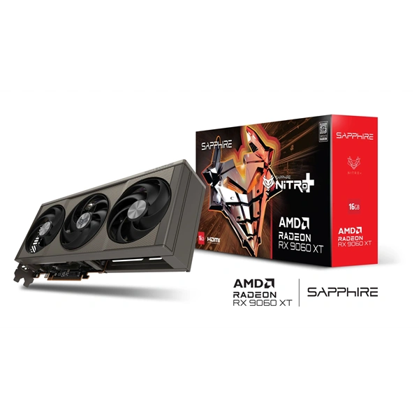 SAPPHIRE NITRO+ AMD Radeon RX 9060 XT OC 16GB DDR6 128bit PCIe videókártya