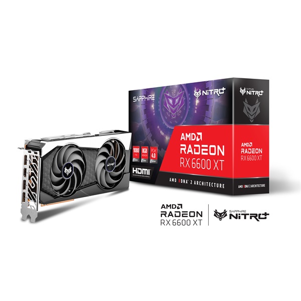SAPPHIRE NITRO+ RX 6600 XT GAMING OC AMD 8GB GDDR6 128bit PCIe videokártya