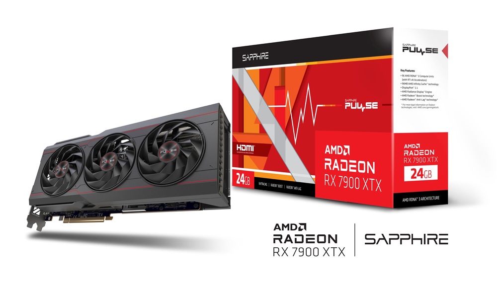 SAPPHIRE PULSE AMD Radeon RX 7900 XTX 24G GDDR6 (11322-02-20G) Videokártya