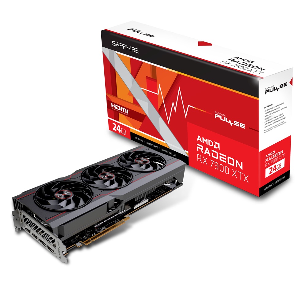 SAPPHIRE PULSE AMD Radeon RX 7900 XTX 24G GDDR6 (11322-02-20G) Videokártya