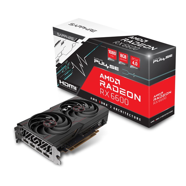 SAPPHIRE PULSE RX 6600 GAMING AMD 8GB GDDR6 128bit PCIe videokártya