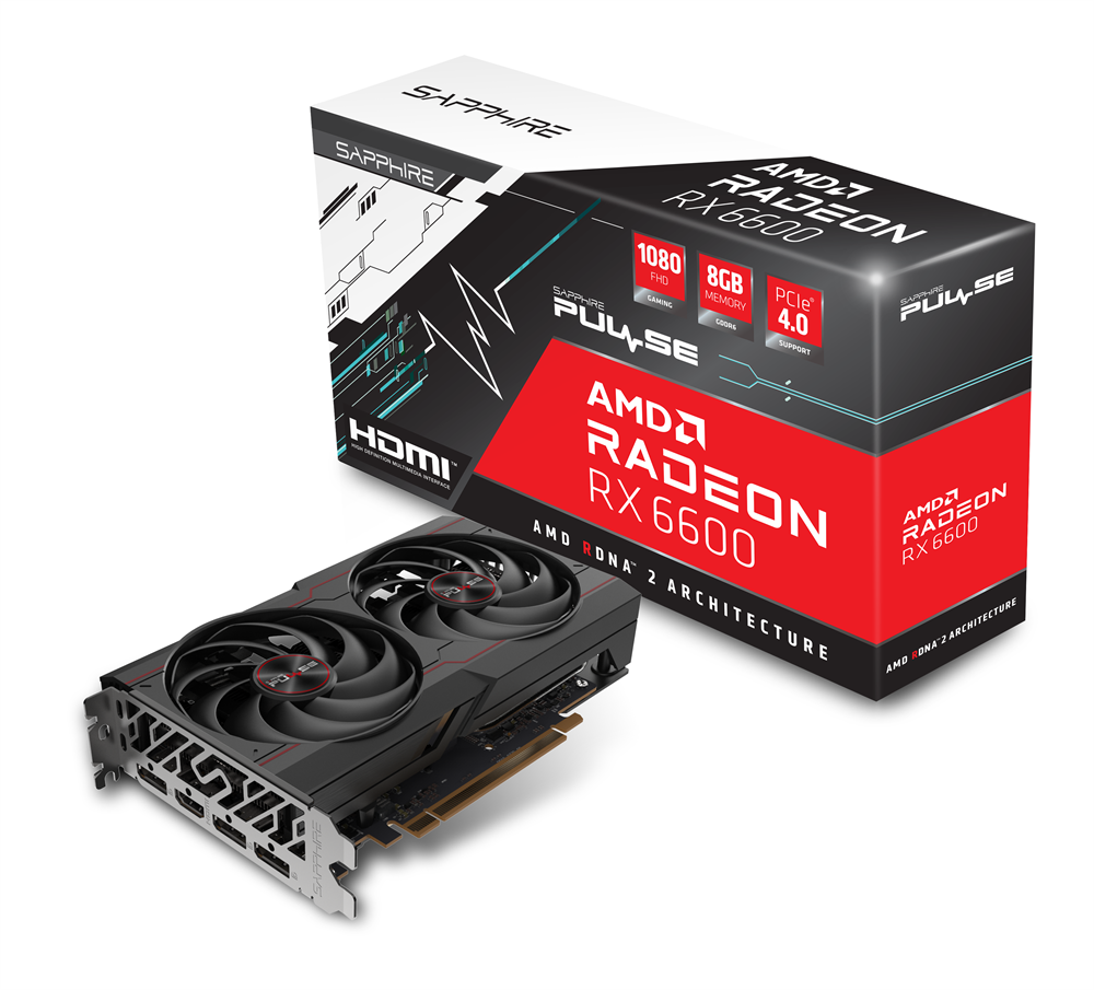 SAPPHIRE PULSE RX 6600 GAMING AMD 8GB GDDR6 128bit PCIe videokártya