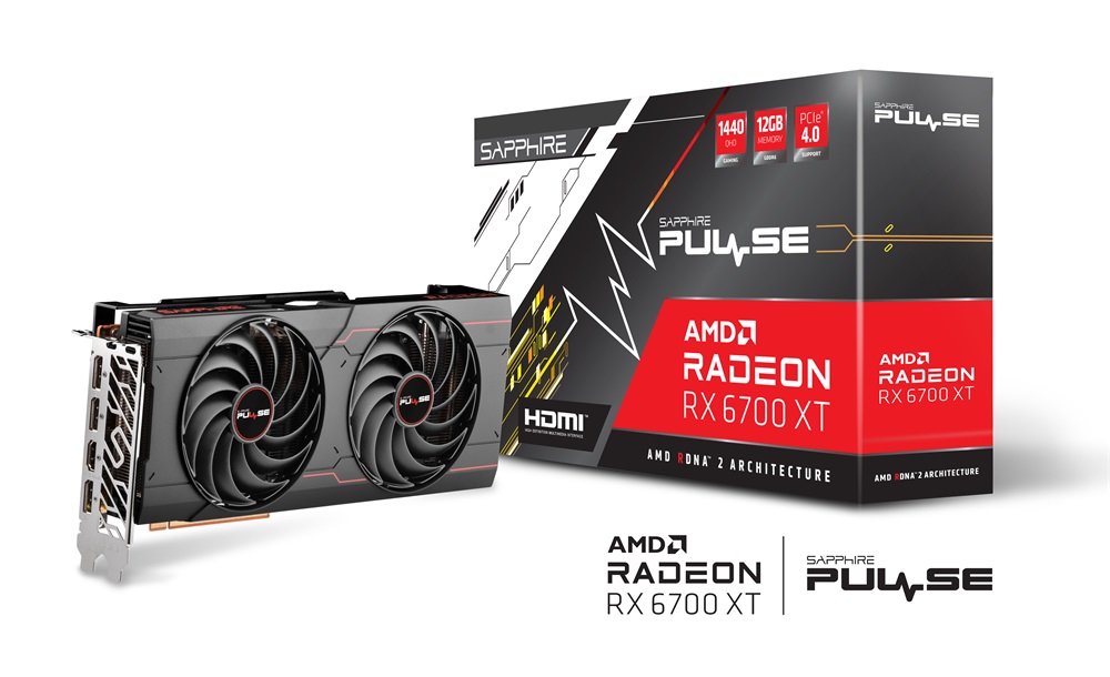 SAPPHIRE PULSE RX 6700 XT GAMING OC AMD 12GB GDDR6 192bit PCIe videokártya