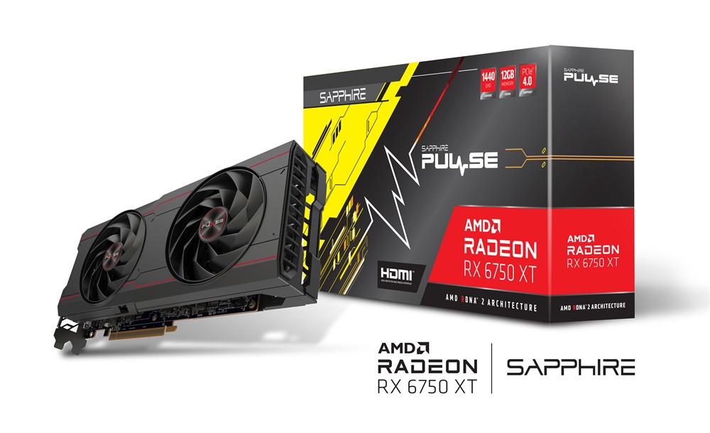 SAPPHIRE PULSE RX 6750 XT GAMING OC AMD 12GB GDDR6 192bit PCIe videokártya