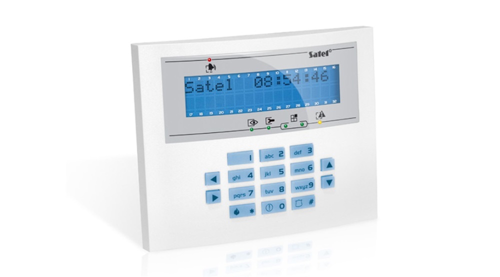 SATEL INTKLCDLBL kék világítással/fedlap nélkül/INTEGRA LCD kezelő