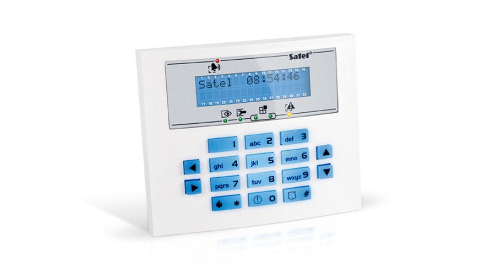 SATEL INTKLCDSBL kék világítással/fedlap nélkül/INTEGRA LCD kezelő
