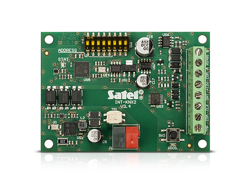 SATEL INTKNX2 INTEGRA riasztórendszer illesztése/KNX épületatumatizálási rendszerhez/integrációs modul