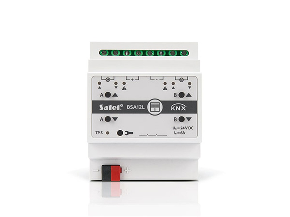 SATEL KNXBSA12L 2 relékimenetes/24 VDC-s/redőny, vagy ablakmozgató motor vezérlés