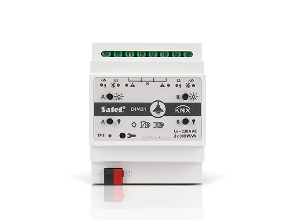 SATEL KNXDIM21 univerzális/kétcsatornás KNX világításvezérlő modul