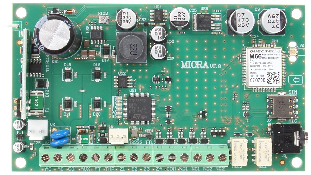 SATEL MICRA beépített GSM/GPRS kommunikátorral/riasztóközpont