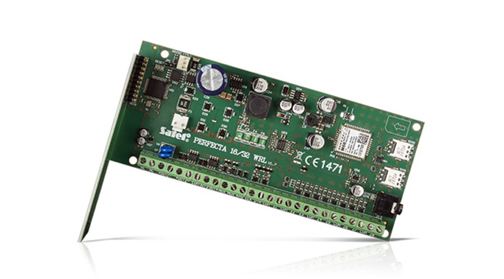 SATEL PERFECTA16WRL beépített 433MHz-s vevő modullal/8-16 zónáig bővíthető/riasztóközpont panel