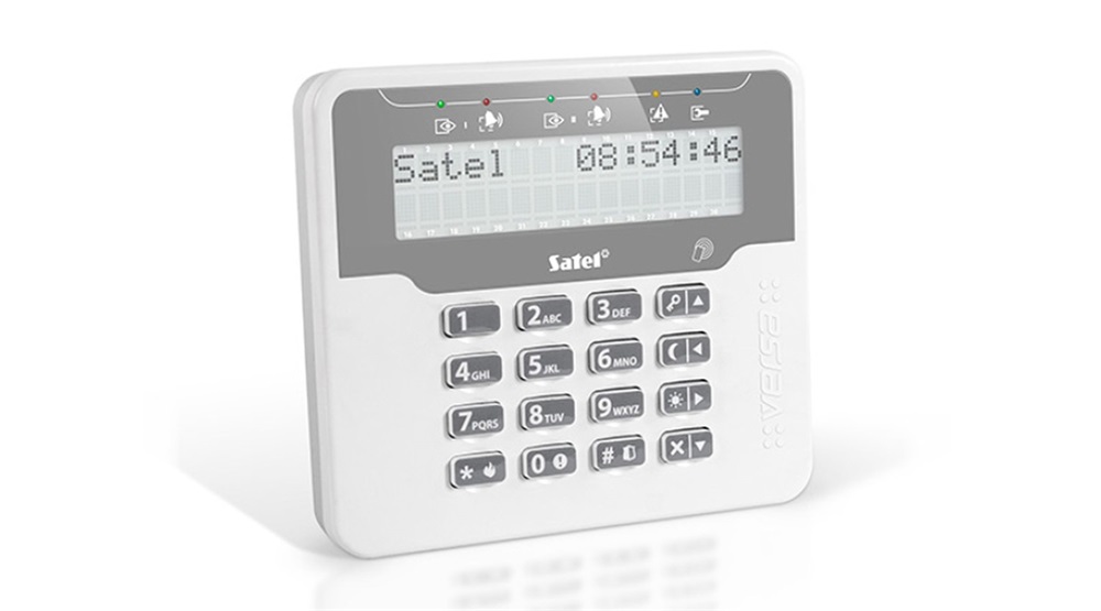 SATEL VERSALCDRWH VERSA riasztóközpontokhoz/beépített kártyaolvasóval/LCD kezelő