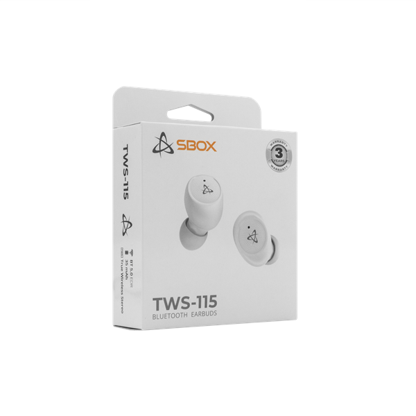 SBOX EARBUDS EB-TWS115 True Wireless Bluetooth fehér fülhallgató