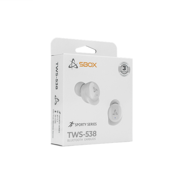 SBOX EARBUDS EB-TWS538 True Wireless Bluetooth fehér fülhallgató