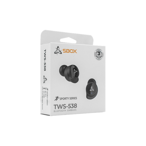 SBOX EARBUDS EB-TWS538 True Wireless Bluetooth fekete fülhallgató