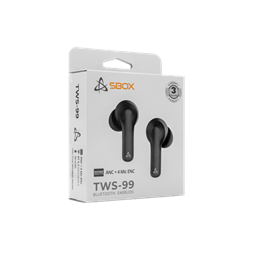 SBOX EARBUDS EB-TWS99 ANC True Wireless Bluetooth fekete fülhallgató