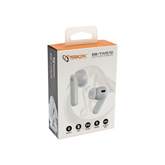 SBOX EB-TWS72 True Wireless Bluetooth fehér fülhallgató