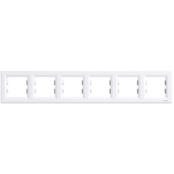 Schneider EPH5800621 ASFORA Vízszintes, fehér 6-os keret